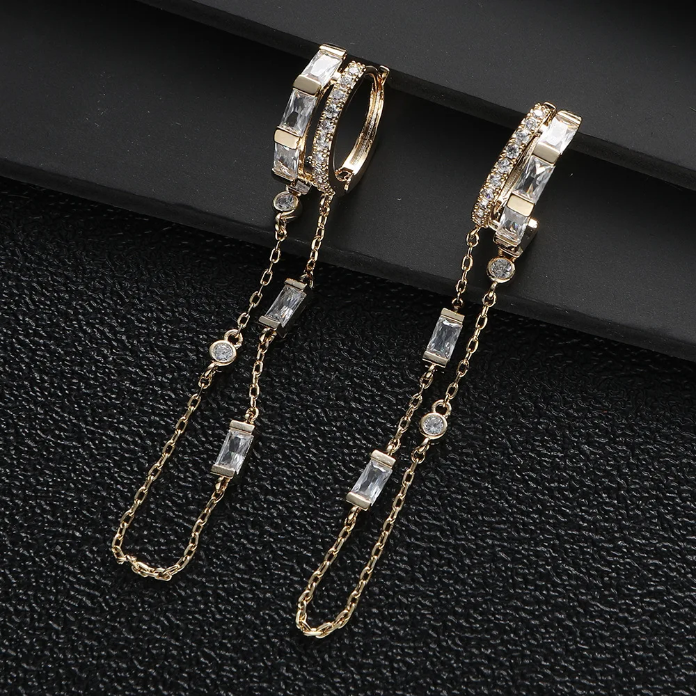 HIBRIDE New Charming Light Luxury Jewelry Long Fringe Pendant Earrings for Everyday Prom Holiday Gifts Travel Wedding E287