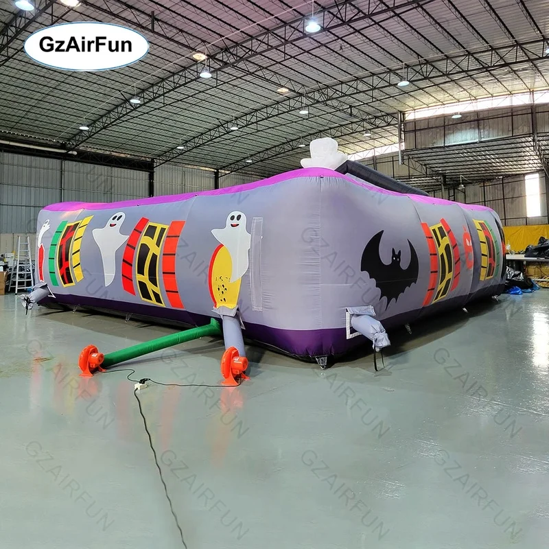 Custom Kids Playground Outdoor Obstacle Course Halloween Inflatable Haunted House Maze for Rent