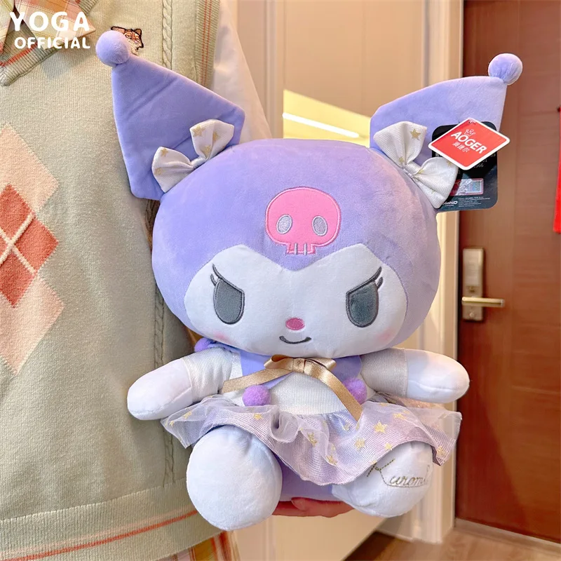 

Kawaii Sanrio аниме хобби Kuromi Платиновая коллекция большая плюшевая кукла для девочек подушка для кровати подарок на день рождения праздничный подарок