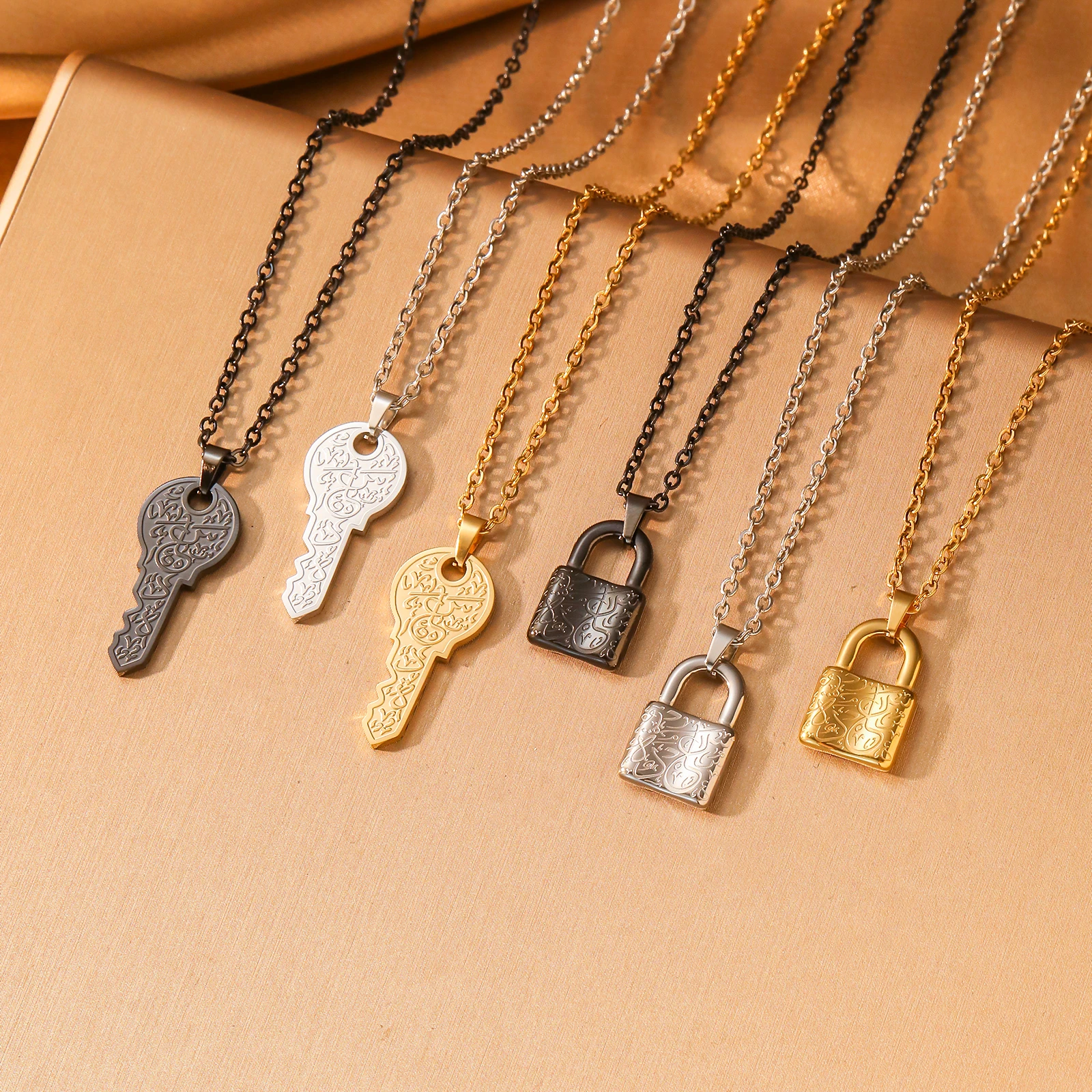 Chain Lock Combination - 304 Stainless Steel Arabic Islamic Lock