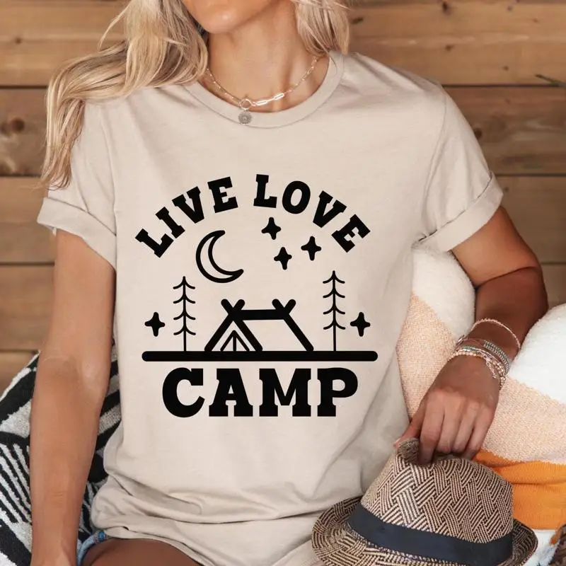 

Футболка Live Love Футболки для кемпинга Campfire Friend Camp Life