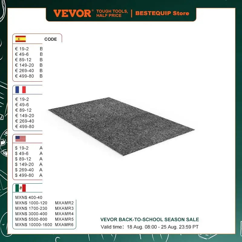 VEVOR Waterproof Garage Floor Mat For Under Car  Heavy Duty Containment Mat with Strong Grip Protects Garage Floor