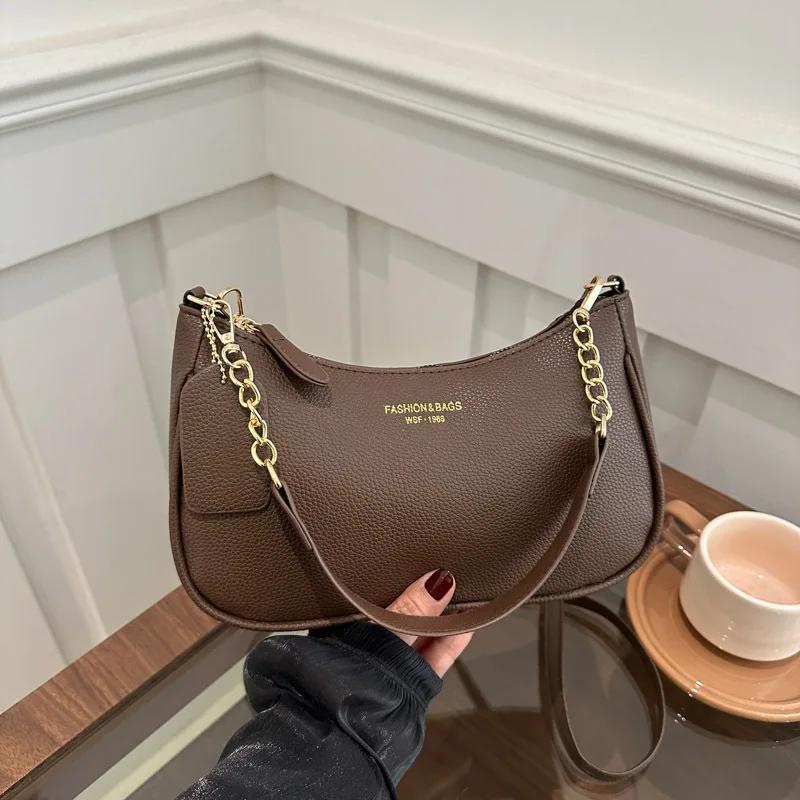 Ladies' Shoulder Bag - Trendy and Fashionable Underarm Crescent Bag, Large Capacity Commuting Crossbody Women's Bag
