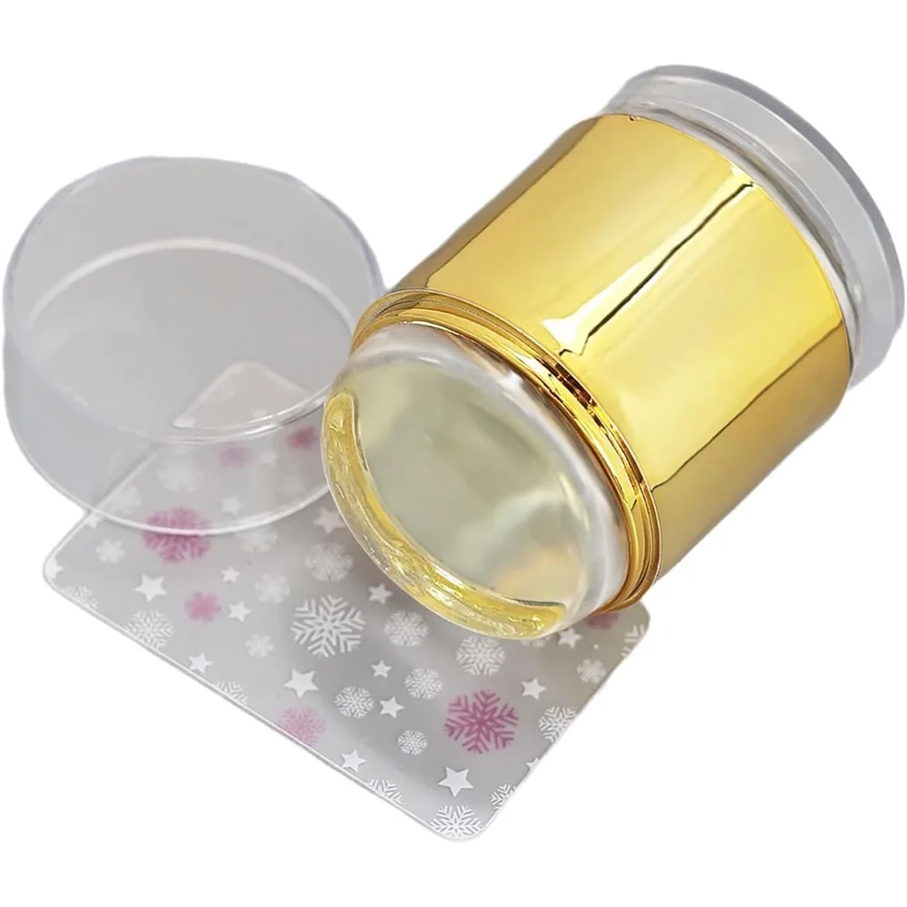 

Прозрачные наборы штампов для дизайна ногтей, силиконовые, легко переносные наборы для штамповки ногтей, желейный штамп с двойной головкой и скребками