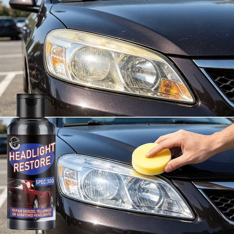 Car Headlight Oxidation Remover Renew Polish Liquid Restore Clarity For Yellow Foggy Aged Auto Headlamp Plastic Lens