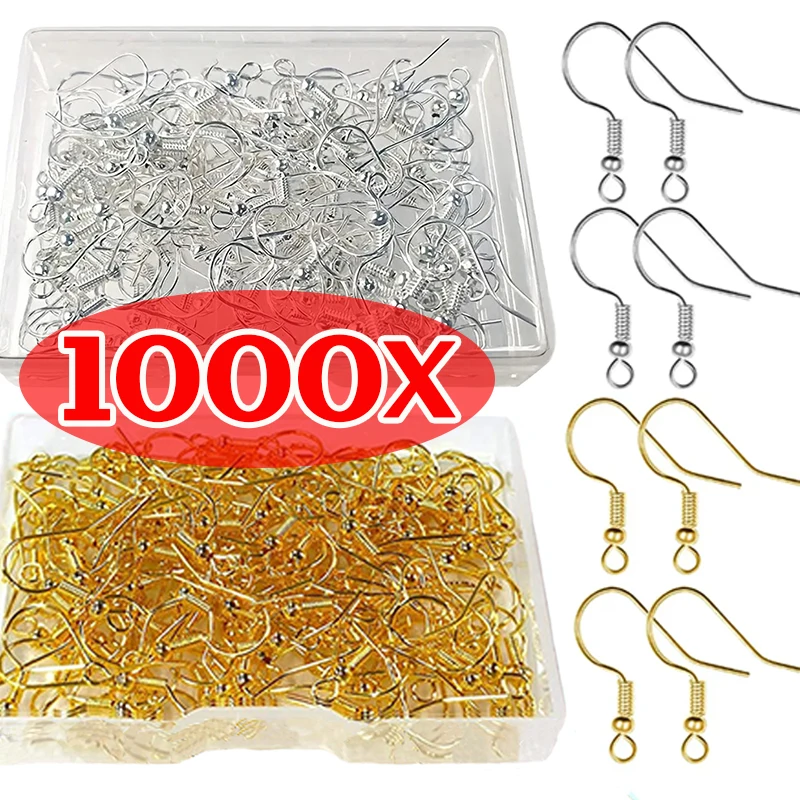 Gold Silber Edelstahl Ohrring Haken DIY Hypoallergen Ohrring Herstellung Ohrring Liefert Zubehör Ohrhaken Schmuck Teile