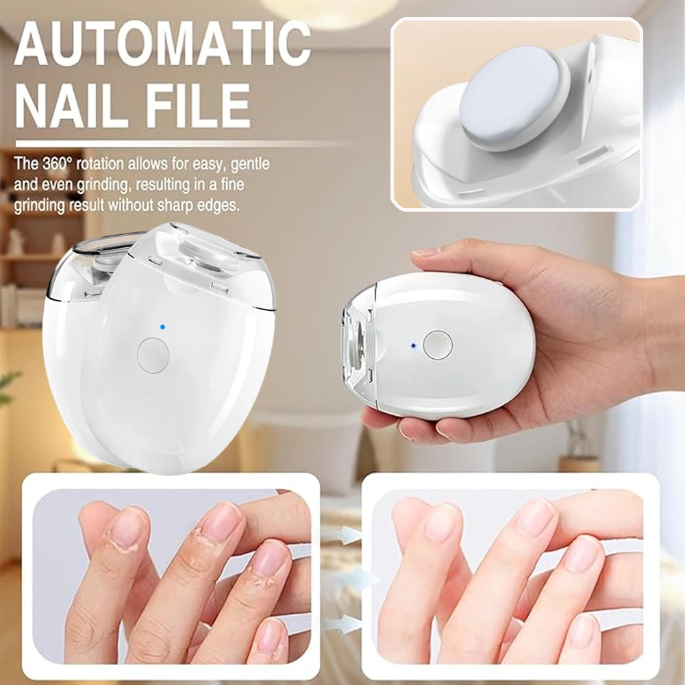 Electric Nail Clippers With Light Automatic Anicure Trimmer Adult Baby Fingernail Toe Scissors Pedicure Polishing Nails Cutter
