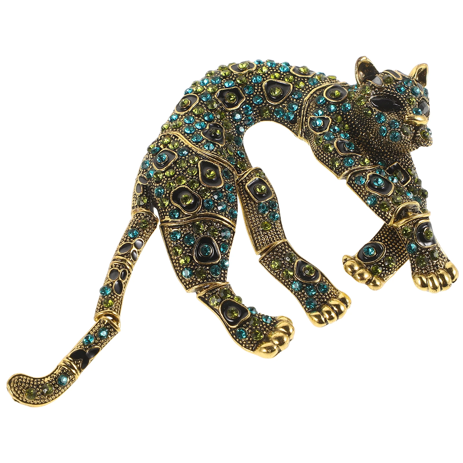 

Stylish Leopard Brooch Pin Zinc Alloy Rhinestone Men Brooch Jewelry Clothing Decor Elegant Unisex Accessory Fine Craftsmanship