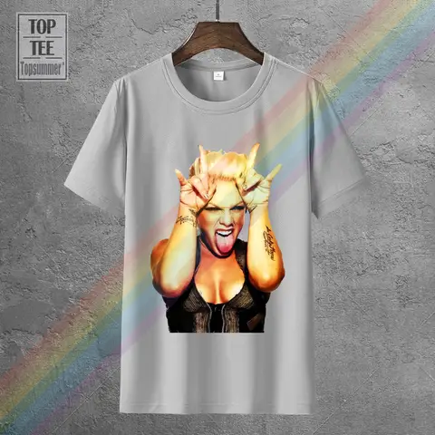 Rosa P Nk Singer R&B Pop Rock Evil T-shirt Toppar Herr Dam Unisex 162 Cool Casual Pride T-shirt Herr Unisex Nytt Mode 10 best sales p nk-skjorta - №10