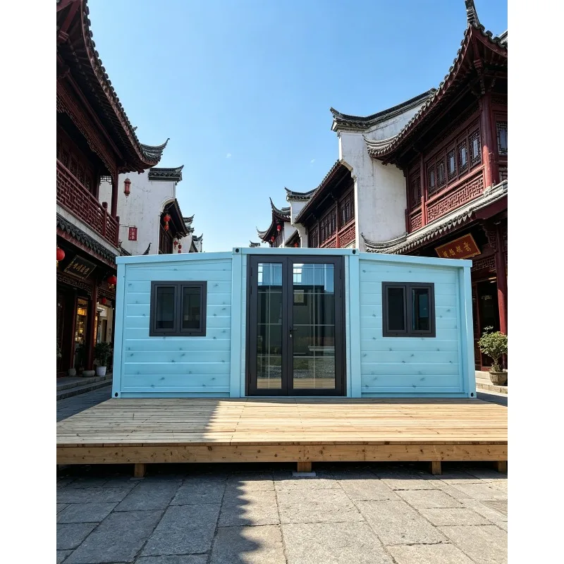 Folding House 20ft 40ft Prefab Portable Container Home Expandable Mobile House 3 Bedroom Modular Prefabricated Expandable House