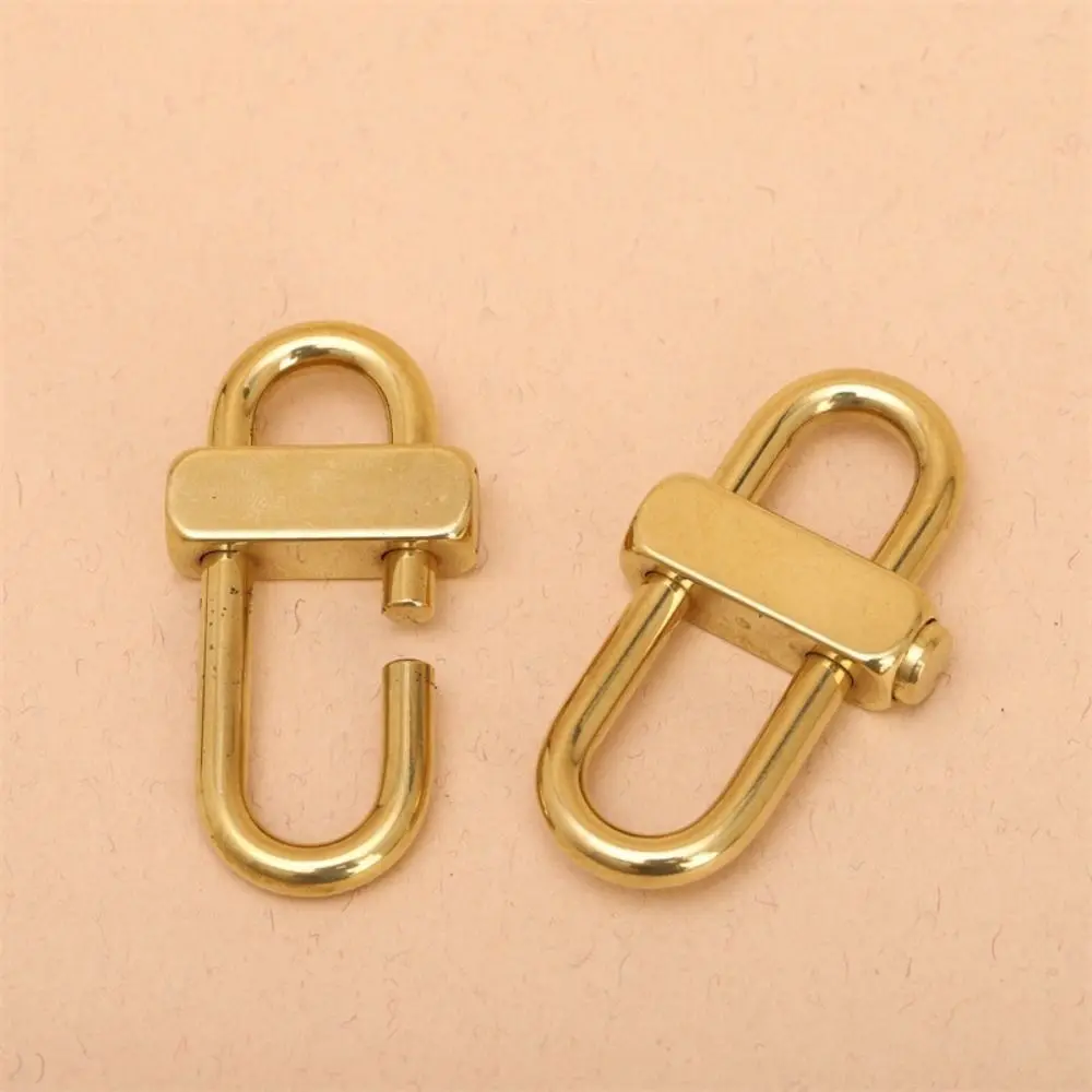 Lock Clamp Brass Keychain Chain Strap Bag Accessories Metal Buckle Clip Anti-oxidation Anti-rust Lock Clip Key Chain Girl