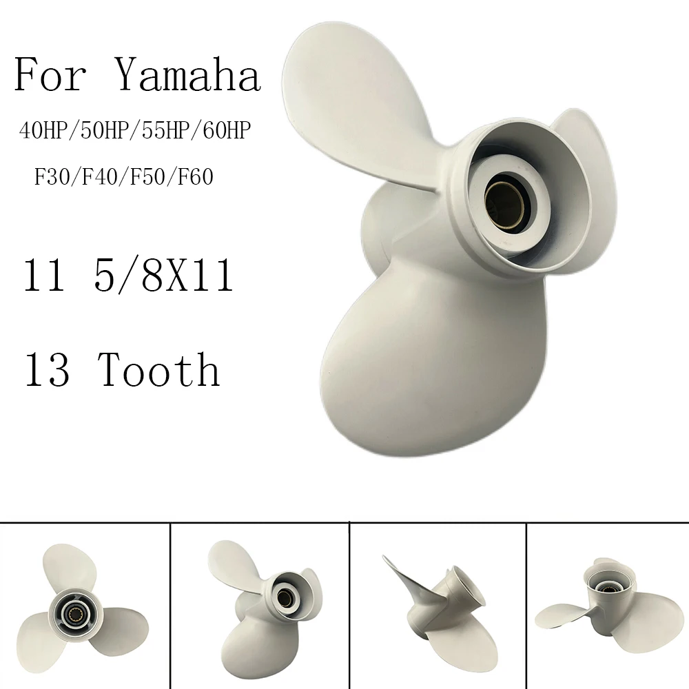 11 5/8x11 Boat Propeller for Yamaha 30hp 40hp 50hp 55HP 60hp/ Outboard Propeller for Yamaha Engine 13 Tooth 69W-45947-00-EL