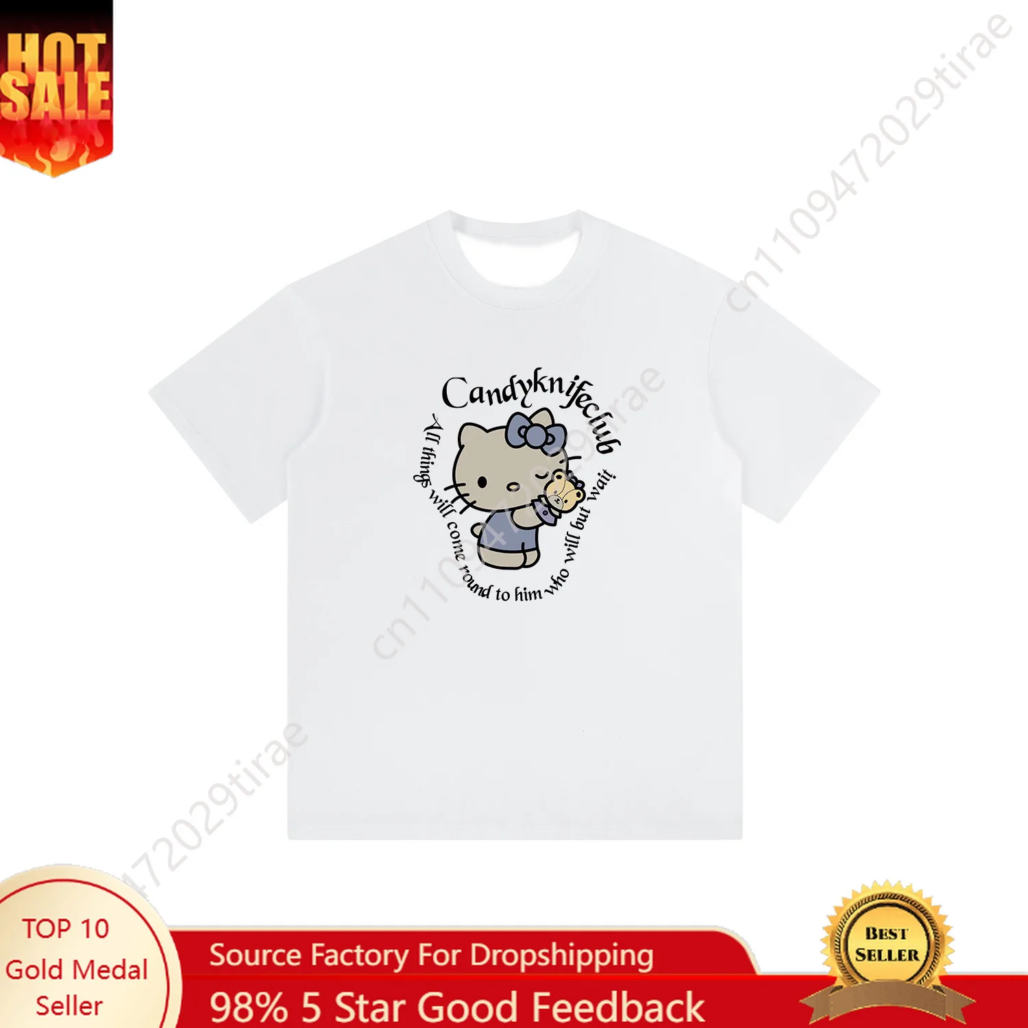 

Sanrio Hello Kitty Short Sleeve Tee Iconic Design for Casual Wear, Comfortable Stylish Perfect for Everyday Outfits