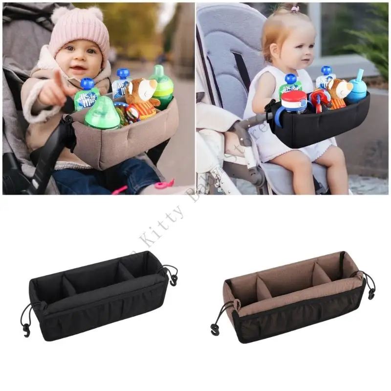 

XXFE Newborns Strollers Accessory Organiser Bag Oxford Cloth Spacious Compartments Quick Installation for Diapers Wipes Toy