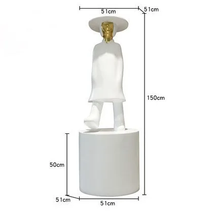 

Fiberglass Sculpture Garden Landscape Outdoor Simple Art Sculpture Hotel Crafts Park Square Figure Statue