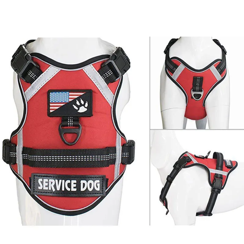 Adjustable Harness Dog Reflective Safety Training Walking Chest Vest Traction Greyhound French Bulldog Pet Dog Accessories