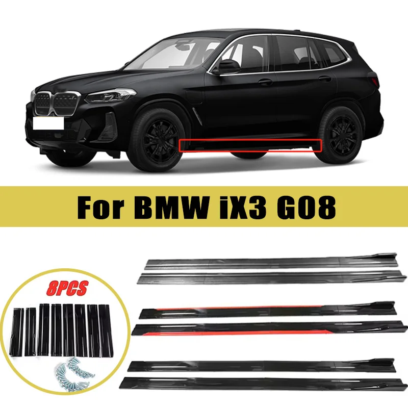 

Universal 2m/2.2m Car Side Skirt Extension SplitterBumper Racing Side Wing Bumper Lip Side Spoiler For BMW IX3 G08