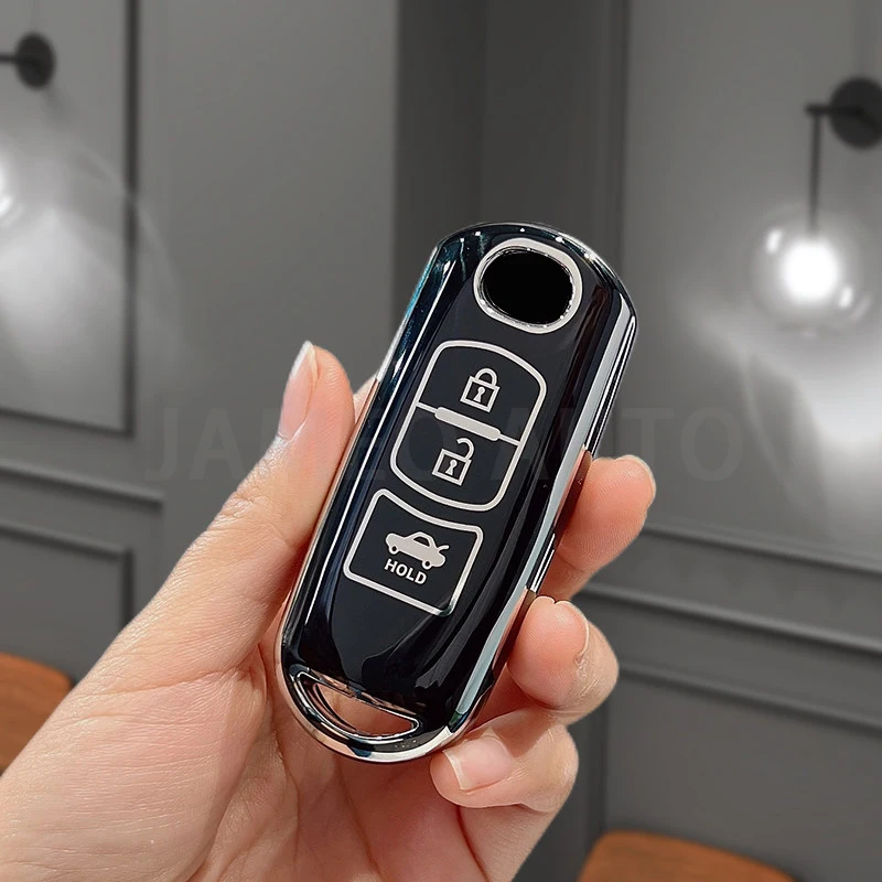 TPU Car Remote Key Case Cover Shell Holder for Mazda 2 3 6 Atenza Axela Demio CX-5 CX5 CX-3 CX7 CX-9 2015 2016 2017 2018 2019 view 4