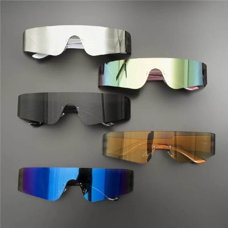 

5-piece set of Y2K style fashionable glasses - black frame men's and women's fashionable decorative glasses