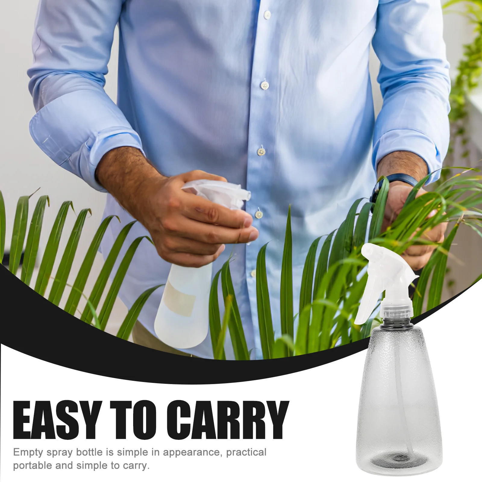 

Spray Bottle 500ml Refillable Plastic Spray Bottle for Liquid Watering Bonsai Flowers Herbs Succulents Salon Cleaning