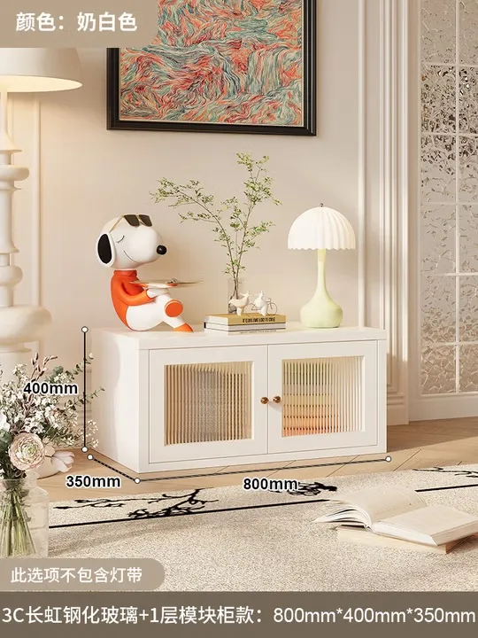 

Steel French wind module cabinet Small apartment storage locker Wrought iron short cabinet Light luxury high-end combination