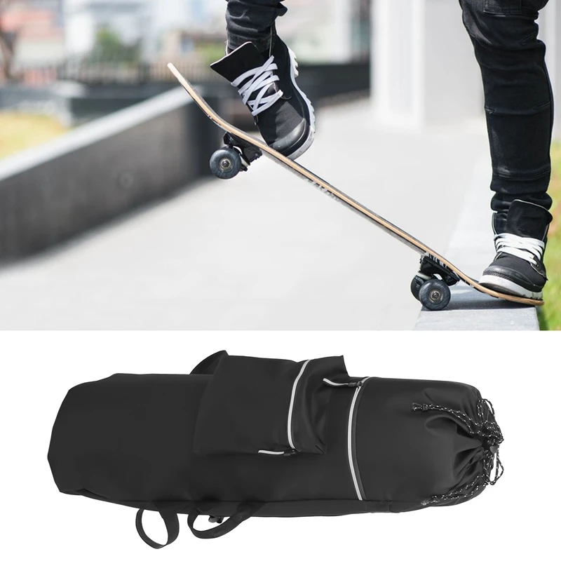 Tas Skateboard untuk pria, tas ransel Skateboard tahan air dengan tali bahu yang dapat disesuaikan casing Skateboard portabel