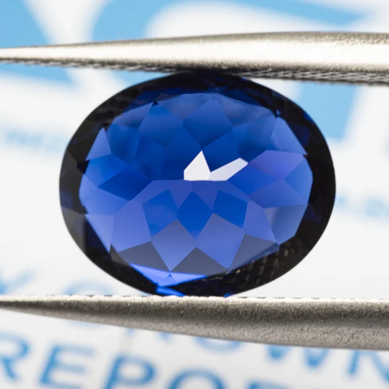 Lab Grown Sapphire Oval Shape Top Quality Royal Blue Stone For Charms Diy Jewelry Making Bracelet Selectable AGL Certificate