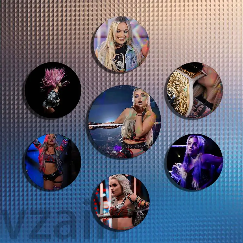 W-Wrestler L-Liv M-Morgan Button Pin Single Pack Anime Merch for Ita Bags Badge Collectible Buttons TH