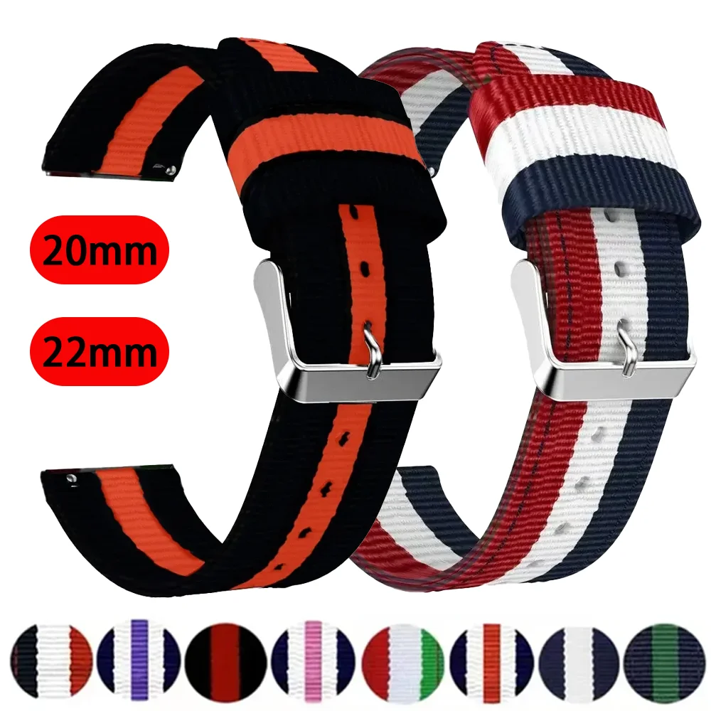 22Mm Canvas Nylon S…