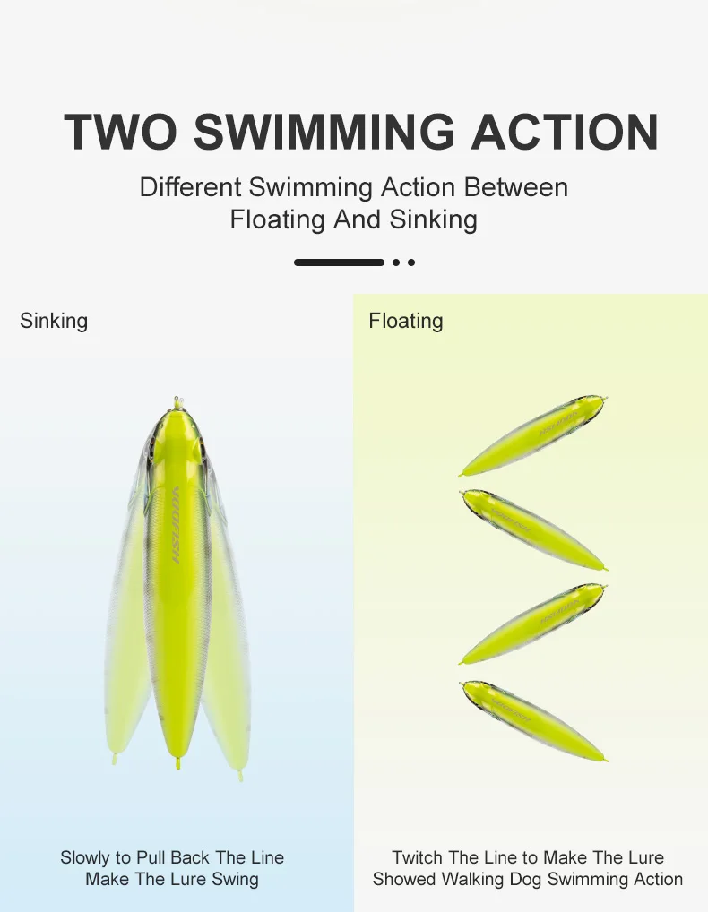 YOOFISH Schwimmender Pencil-Angelköder 100mm 20,5g 31,5g Oberflächenköder mit Zickzack-Aktion für Weite Würfe, Sinkender Meerbarsch-Angelköder – Detail 5