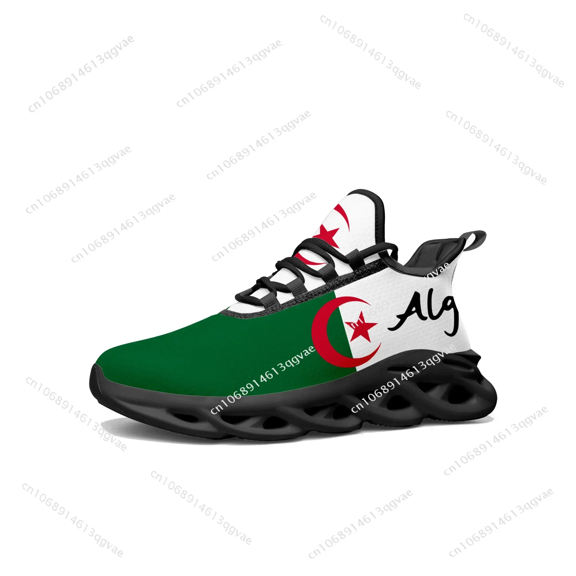 Algerian Flag Flats Sneakers Mens Womens Algeria Sports Running High Quality Sneaker Lace Up Mesh Footwear Tailor-made Shoe