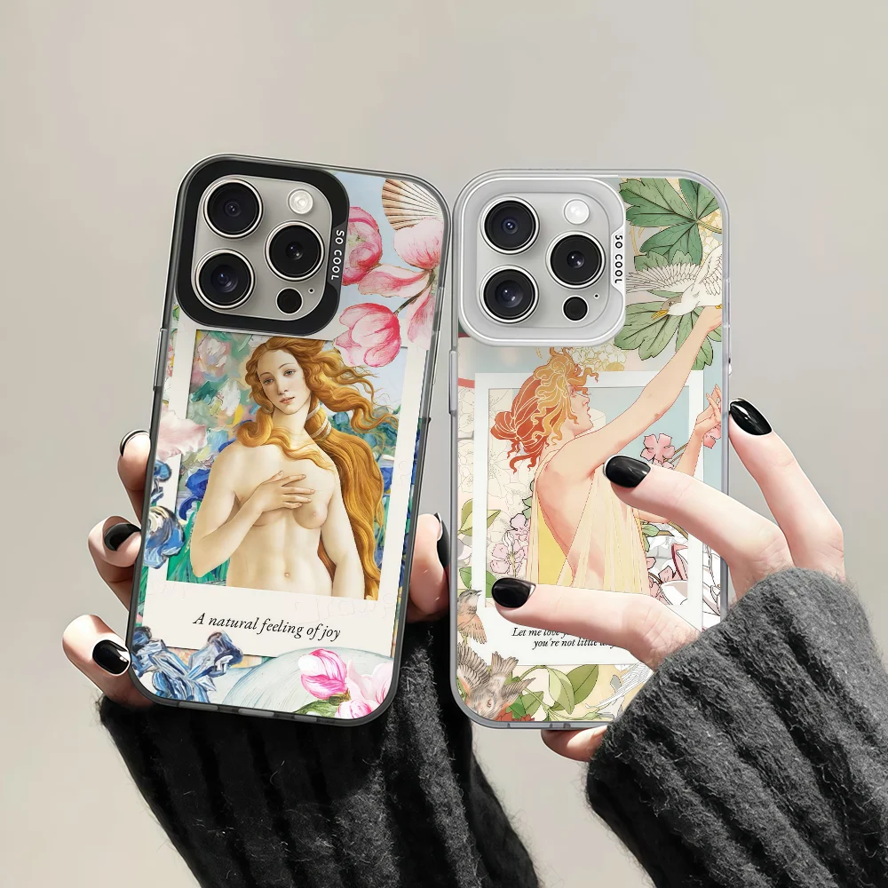 

ART The Birth Of Venus Phone Case For IPhone 12 11 13 14 15 16 17Max Pro Plus Mini Protective IMD Color Cover
