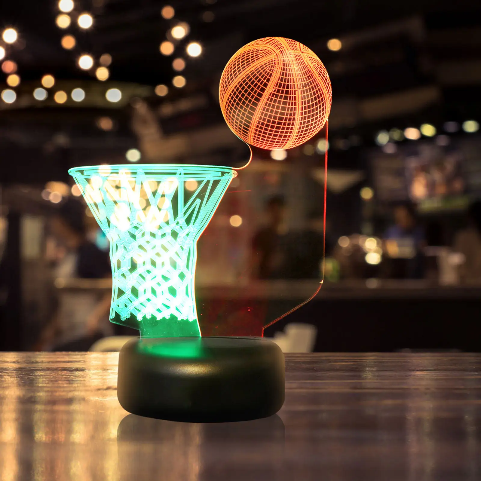 

Набор из 3D-светильников в форме баскетбольного мяча с LED-подсветкой, акриловой панелью, пультом ДУ и питанием от USB для спальни и гостиной