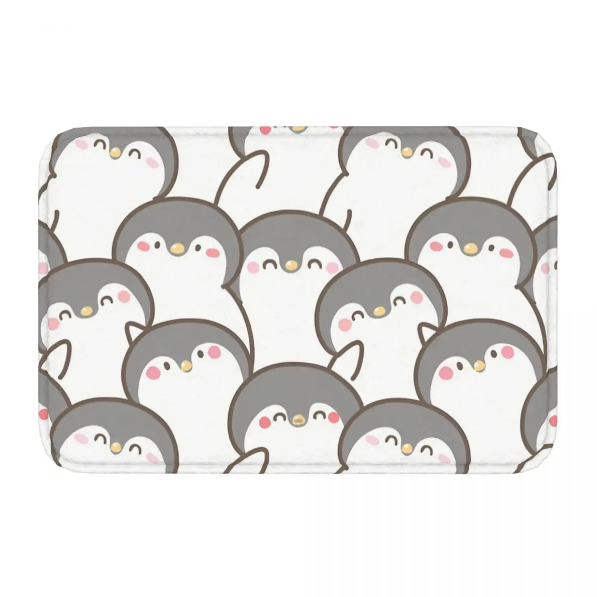 Antarctic Penguin Non-slip Doormat Doodle Bath Bedroom Mat Prayer Carpet Home Pattern Decor