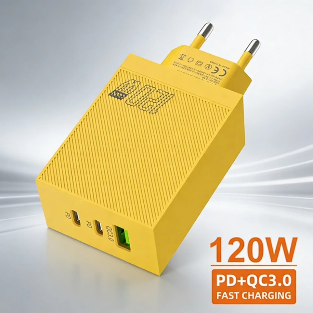 120W GaN USB C Charger Fast Charging EU/US Plug Wall Charger