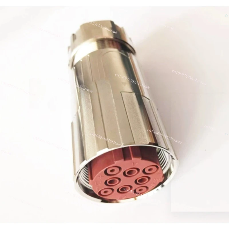M40 8-Pin Curved Male & 6-Hole Straight Female Connector, Servo Power Head Cable 6FX2003-0LU10