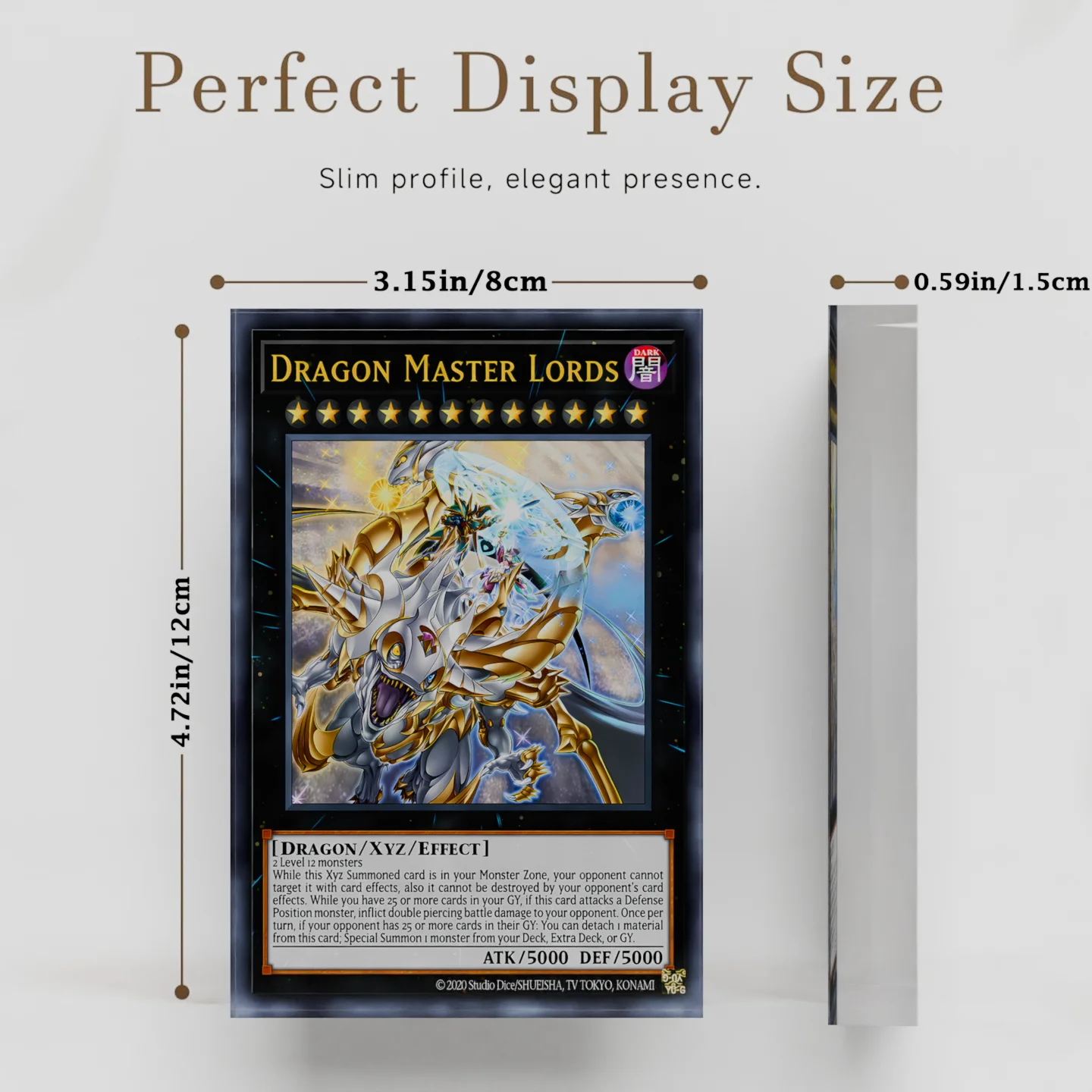 Yu-Gi-Oh YGO Dragon Master Lords Clear Acrylic Block Anime Goods Desktop Ornament Anime Desk Decor Collection Gift