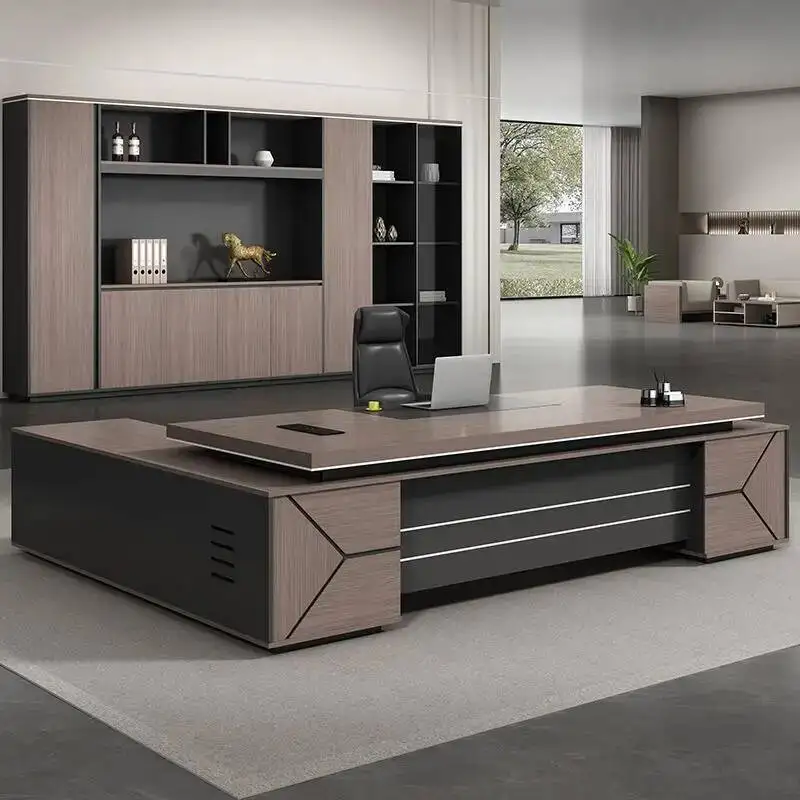 

Large Base Table Set Computer Storage Wide Modern Executive Wooden Computer Desks Gaming Drawers Mesa Para Office Furniture