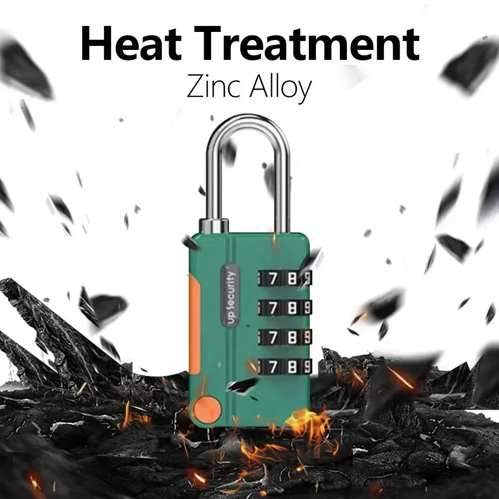 Lucchetto a combinazione con codice a 4 cifre per custodia da viaggio Dispositivo di sicurezza per zaino con lucchetto a grillo senza chiave