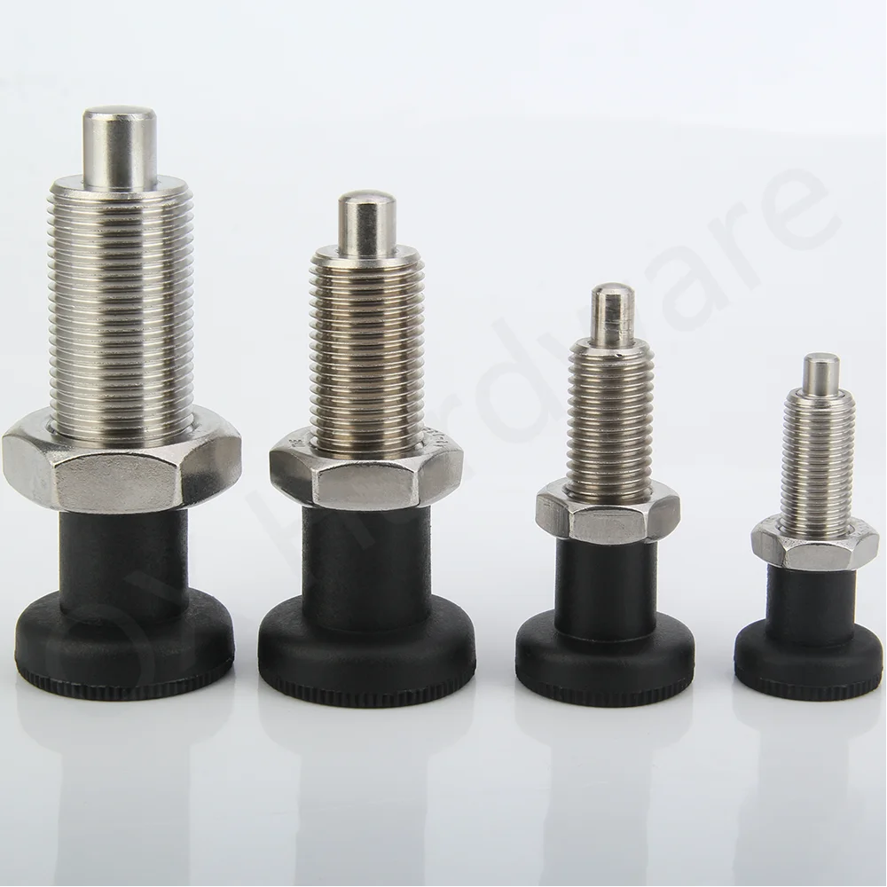 QX219 High Quality Index Plunger Carbon Steel Stainless Steel Return Type  Spring Screw Lock Pin M10 M12 M16 M20