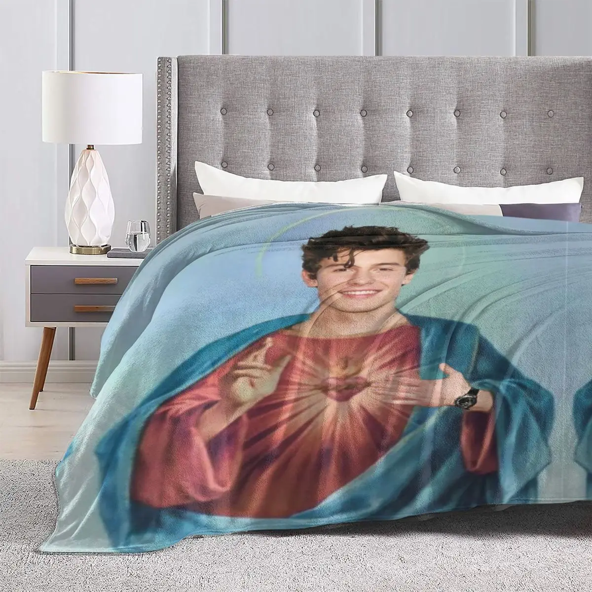 Shawn Mendes Music Singer Flannel Blanket Quality Warm Soft Model Funny Religious Throw Blanket Winter Camping Bed Bedspread