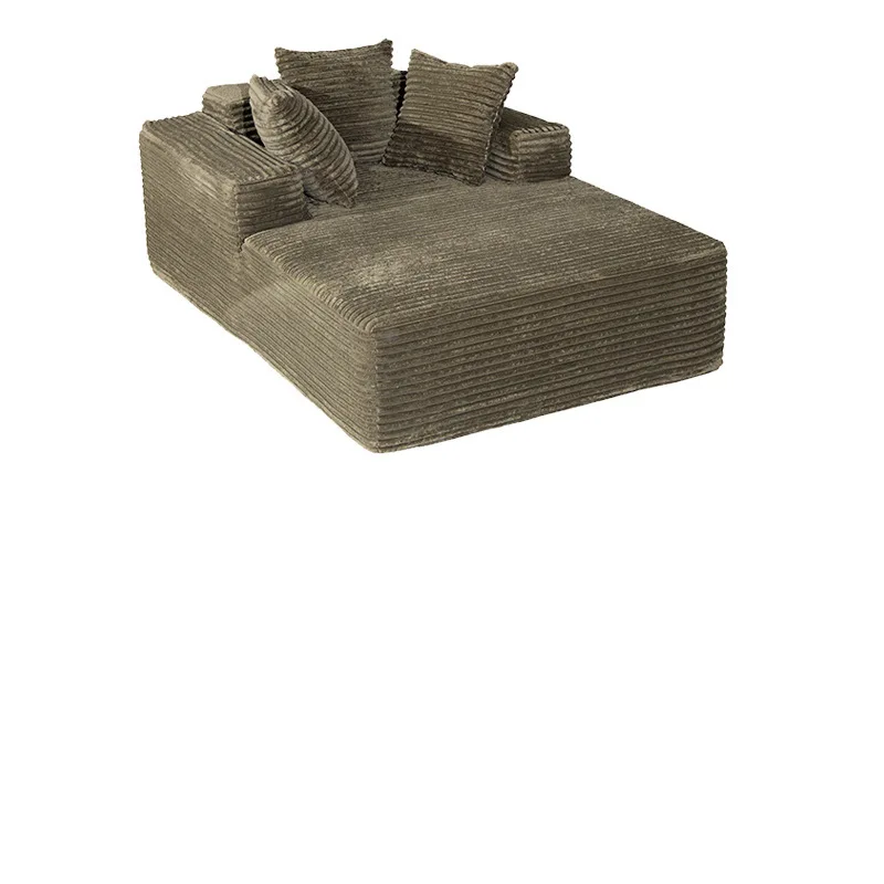 Tofu block sofa integrated molding sponge frameless corduroy straight row sofa