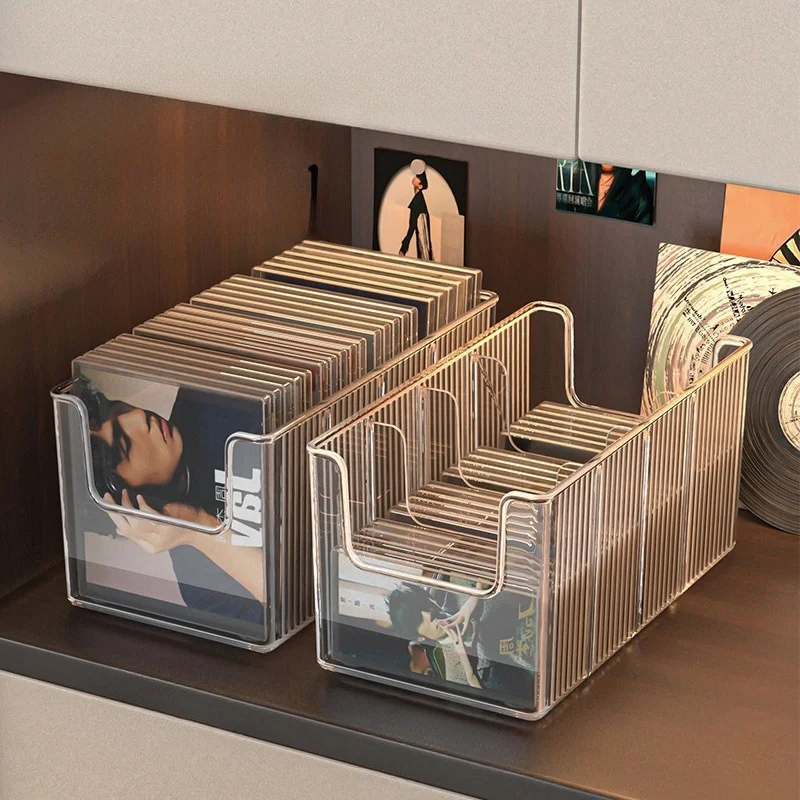 CD سجل صندوق تخزين صينية كاسيت جمع حجرة التخزين الاكريليك صندوق مقاوم للغبار مع غطاء تخزين ألبوم القرص جديد #1