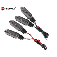 Motorcycle Indicator Accessories, 2Pcs 12V Amber Mini LED Flashing Turn Signal Lights, 8mm Blinkers for Moto