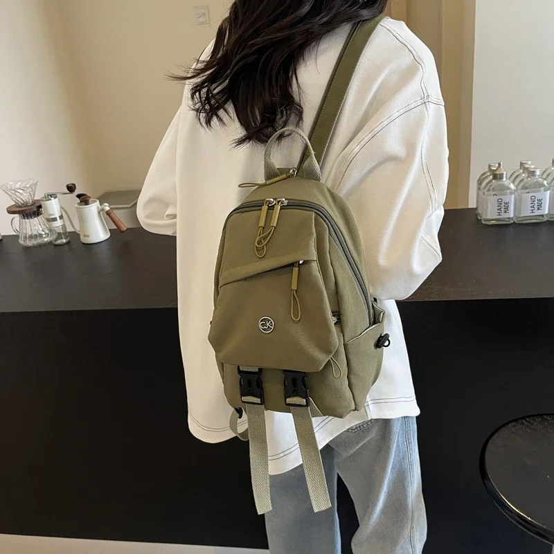 Mochila de viagem feminina lazer tempo de alta capacidade pacote de peito elegante atmosférica durável resistente a bolsa de ombro único