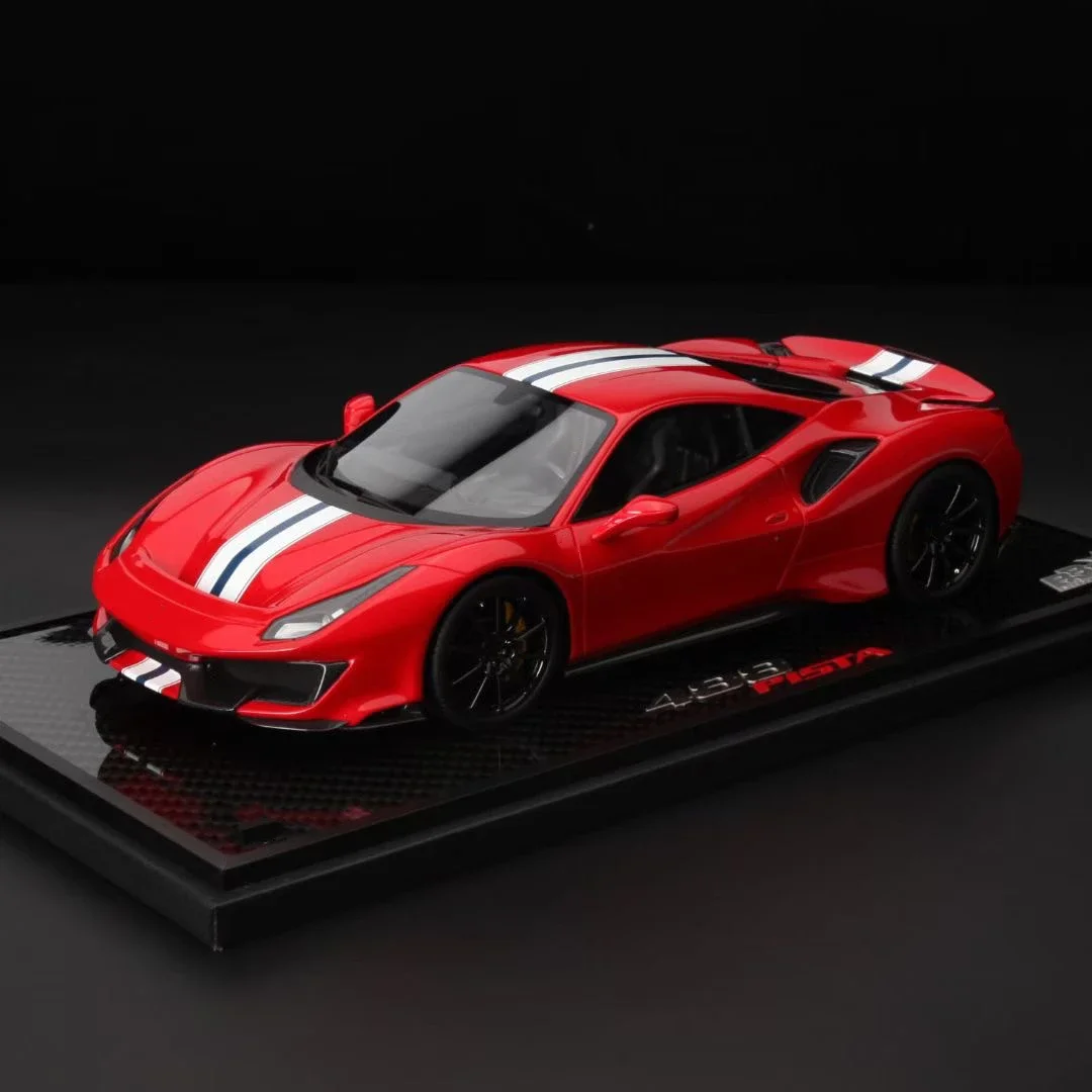 

BBR 1:18 488 Pista Red Simulation, ограниченная серия, смола, металлическая статическая модель автомобиля, игрушка в подарок