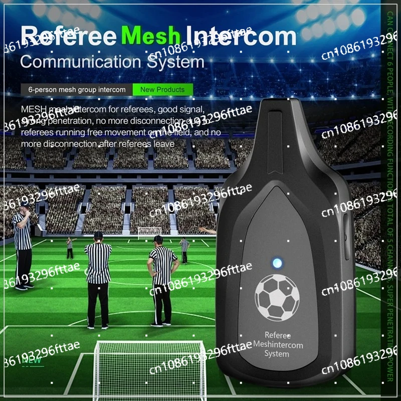 

Factory Wholesale F6 Bluetooth 6-referee 800m Football Interphone Wireless Mesh Sport Match Intercoms for Soccer Referee