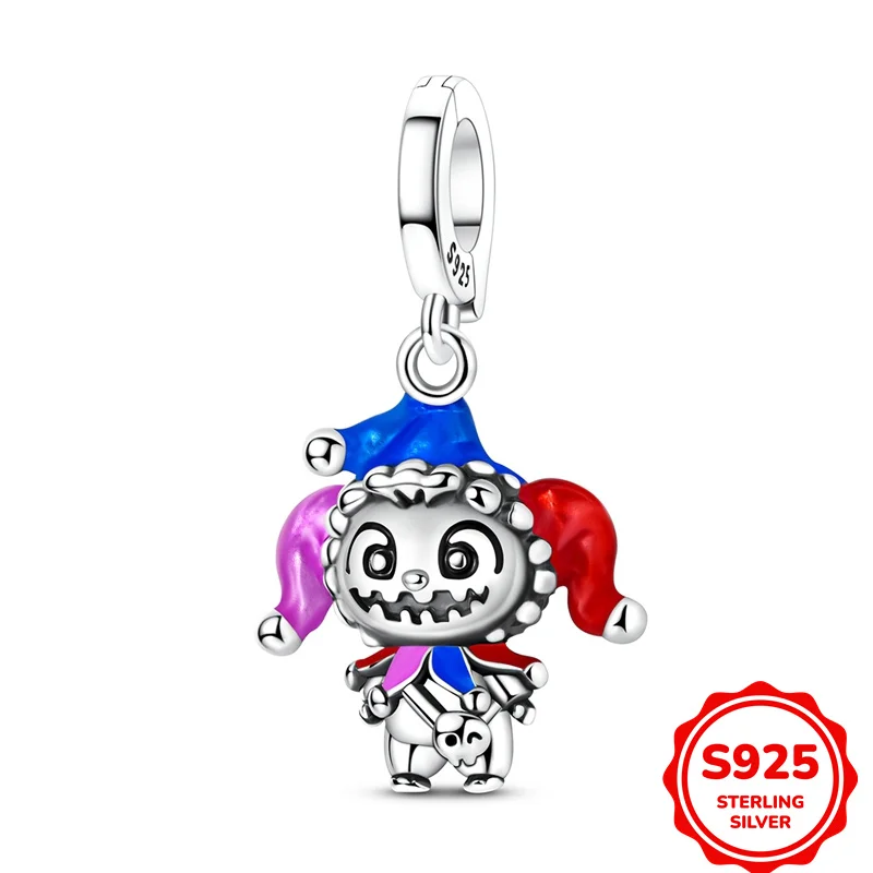 

Original 925 Sterling Silver Luminous Clown Costume Pendant Charms Beads Fit DIY Bracelet Necklace Engagement Birthday Jewelry G