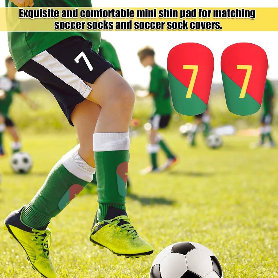 Loogdeel Mini Soccer Shin Guards,Shin Guards Tiny Shin Pads Protective Gear Shin Guards Calf Protector Soccer for Men Women Boys