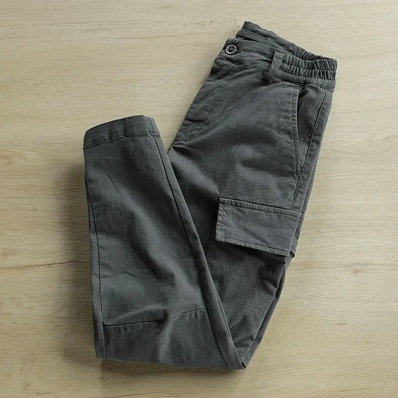 Loose Casual Work Pants for Men Wear Resistant Construction Site Labor Protection Workwear Trousers Youthful Vitality Style